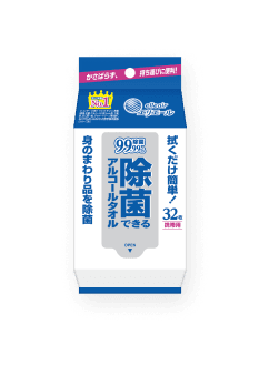 除菌できるアルコールタオル携帯用32枚